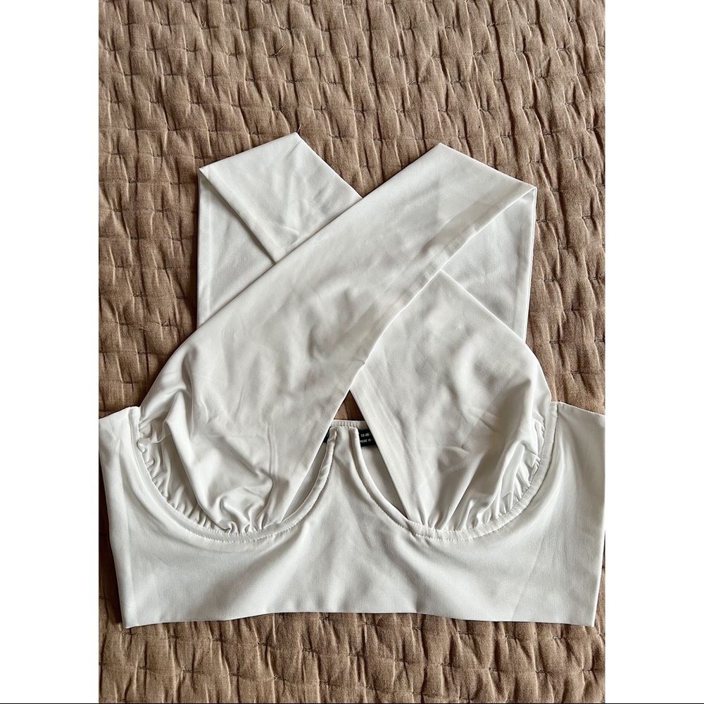 Cross Wrap Crop Tank Top